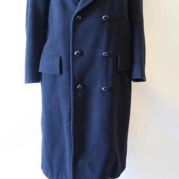 MENS BLOOMINGDALES THE MENS STORE DARK NAVY COAT SZ 42 - Picture 3 of 14